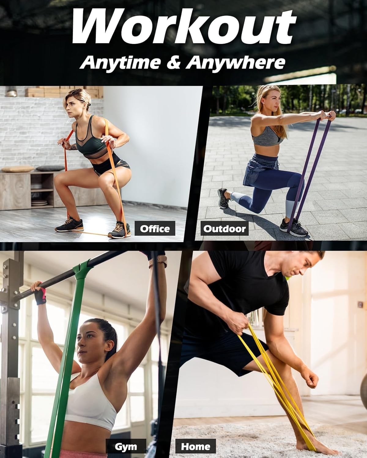 Heavy Resistance Band for Workout Set Exercise & Stretching Pull Up Bands for Home Exercise for Gym Men & Women Exercise Bands