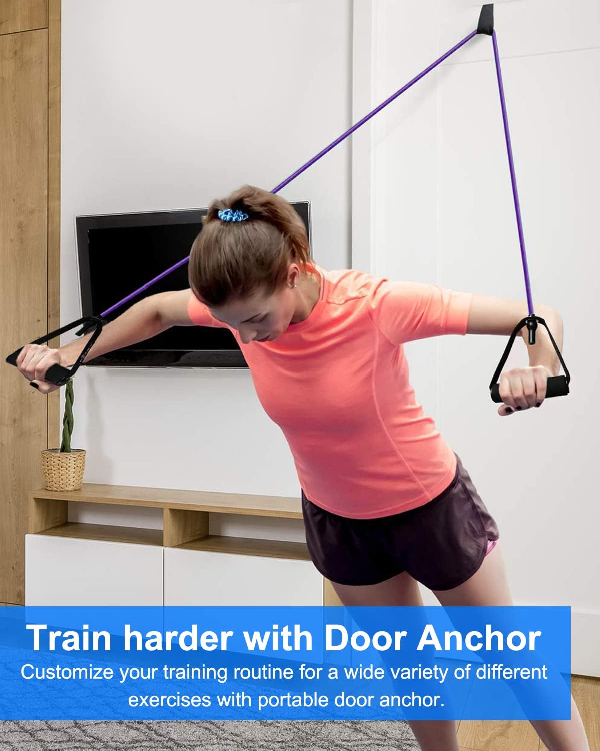 Resistance Exercise Band with Handles, Workout Band Weight Band for Physical Therapy,Strength Training Home Gym Fitness