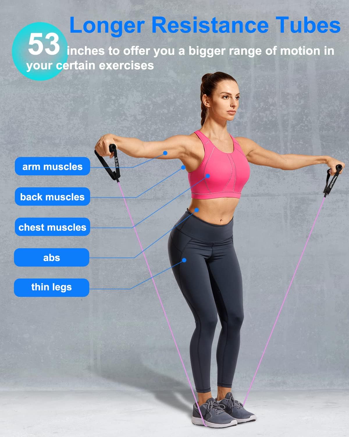 Resistance Exercise Band with Handles, Workout Band Weight Band for Physical Therapy,Strength Training Home Gym Fitness
